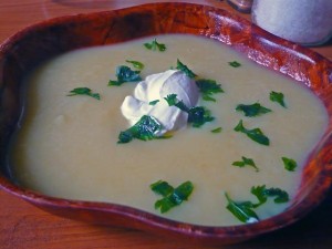 Supa crema de praz cu cartofi